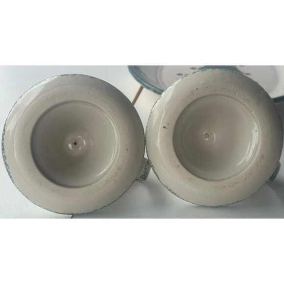 Ceramic 2-pc. Winter Holidays Christmas Tree Candle Holder and Dish Platter-READ - Picture 5 of 16